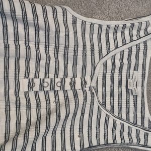 Striped, button up tank top